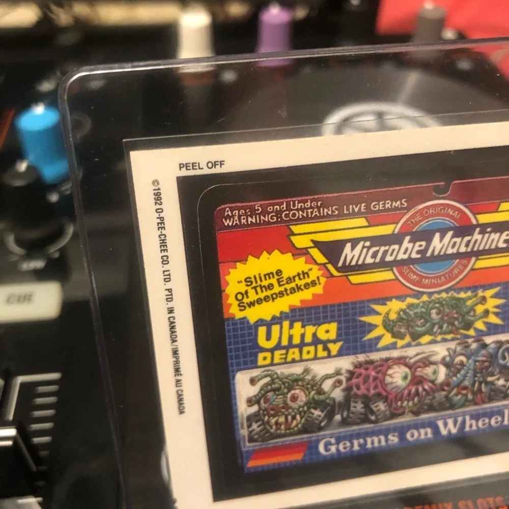 1992 O-Pee-Chee Wacky Brands Sticker Card Microbe Machines NM